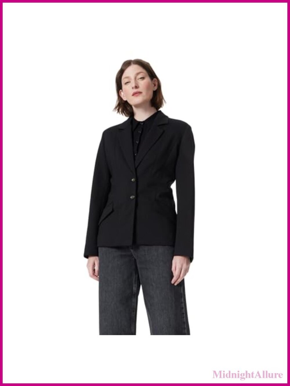 Women's Angela Seamed Double Button Front Blazer With Lining